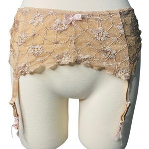 NWT Victoria’s Secret Nude Floral Angels Garter Belt Lingerie L